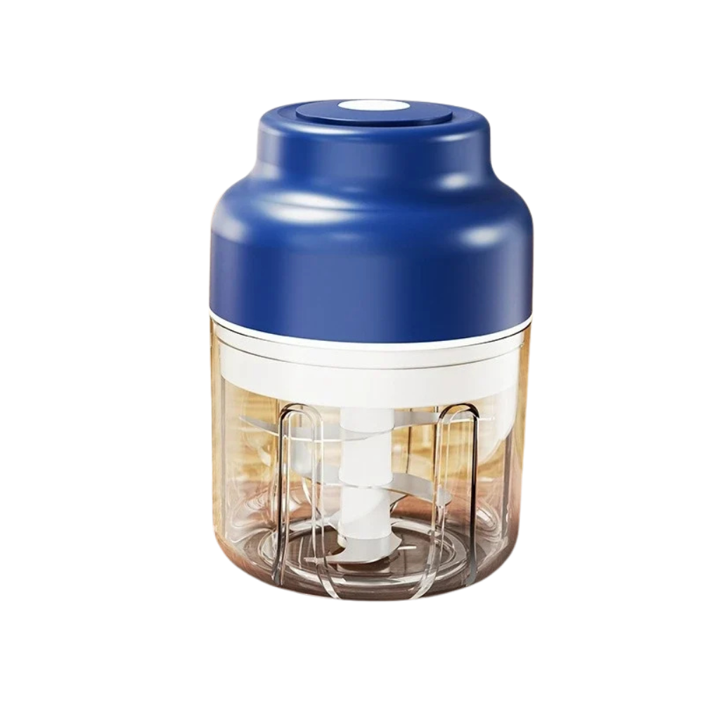 Electric Garlic Chopper 320ml USB Rechargeable Mini Food Processor Vegetable Grinder – Blue