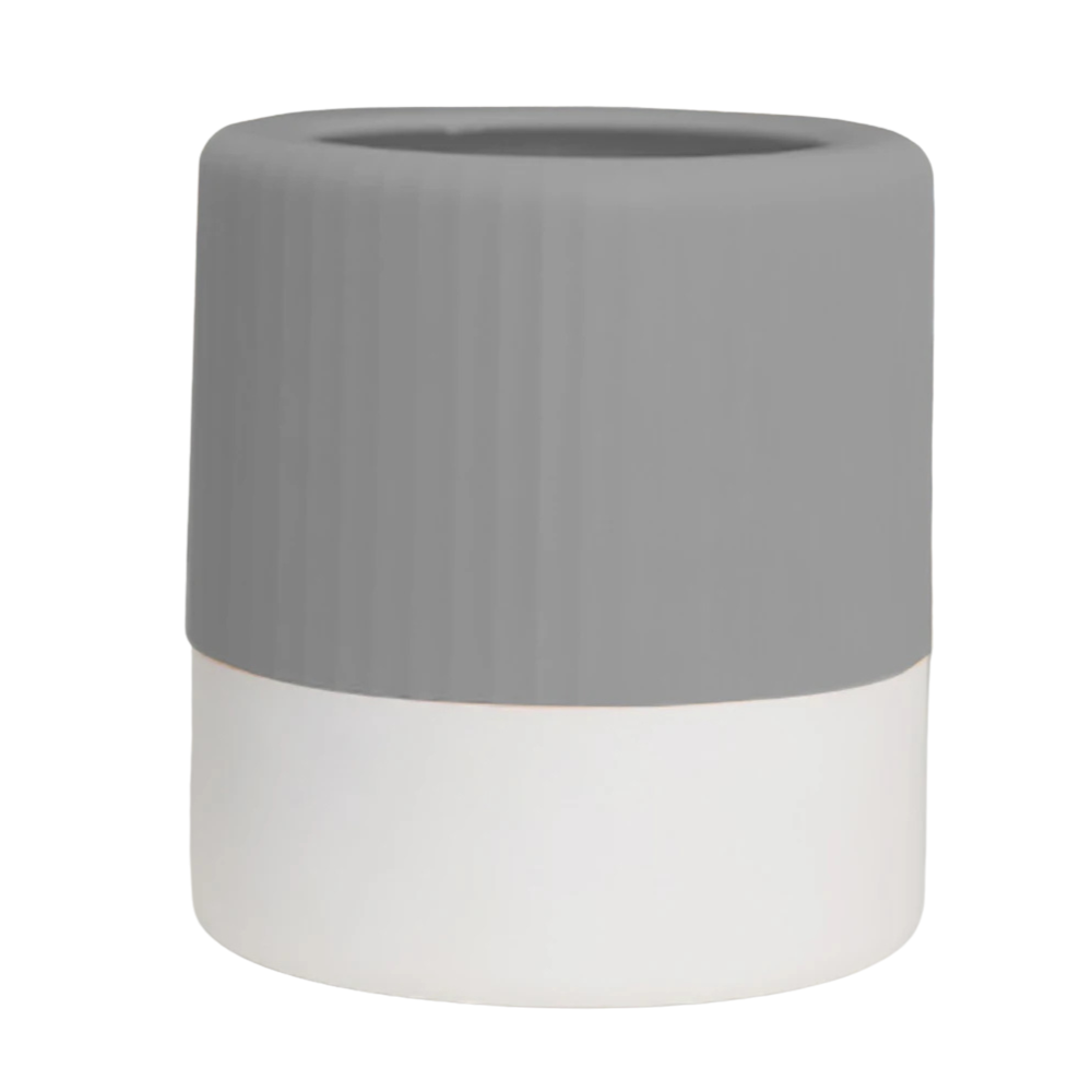 Mini Desktop Trash Can 2.3L Modern Waste Basket for Office Bedside and Beauty Desk – Grey