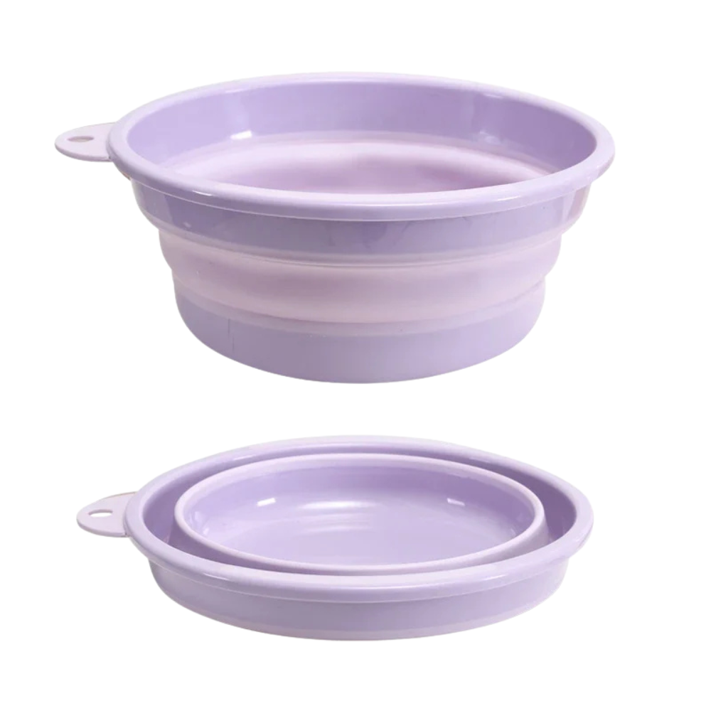 Collapsible Folding Basin Portable Wash Bucket Wash Tub for Camping Kitchen and Travel – Purple