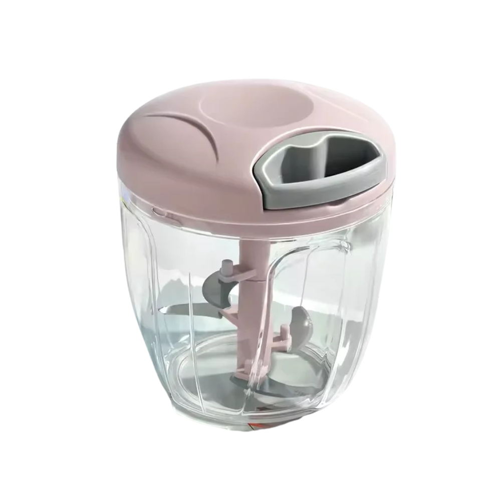 Manual Meat Mincer 900mL Hand Pull Food Chopper Garlic Vegetable Onion Grinder – Pink