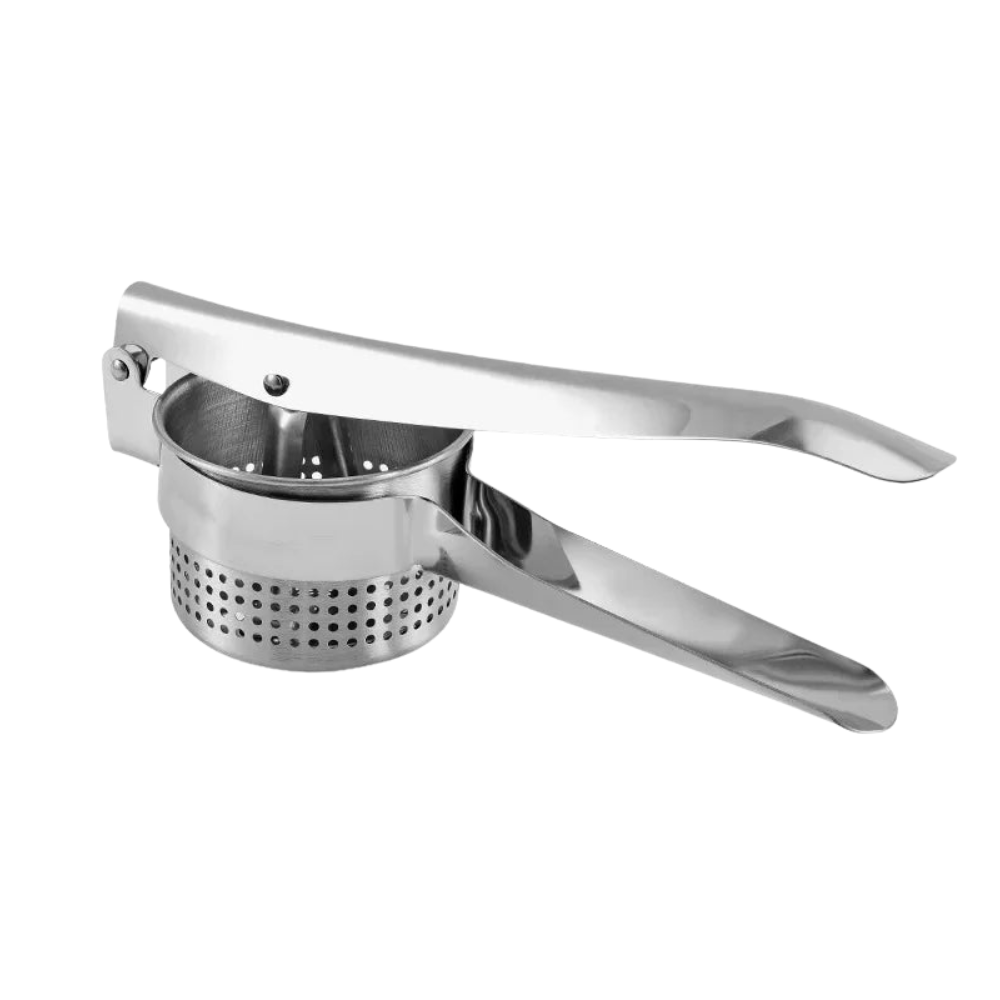 Stainless Steel Potato Ricer Manual Masher with Ergonomic Handles – Silver
