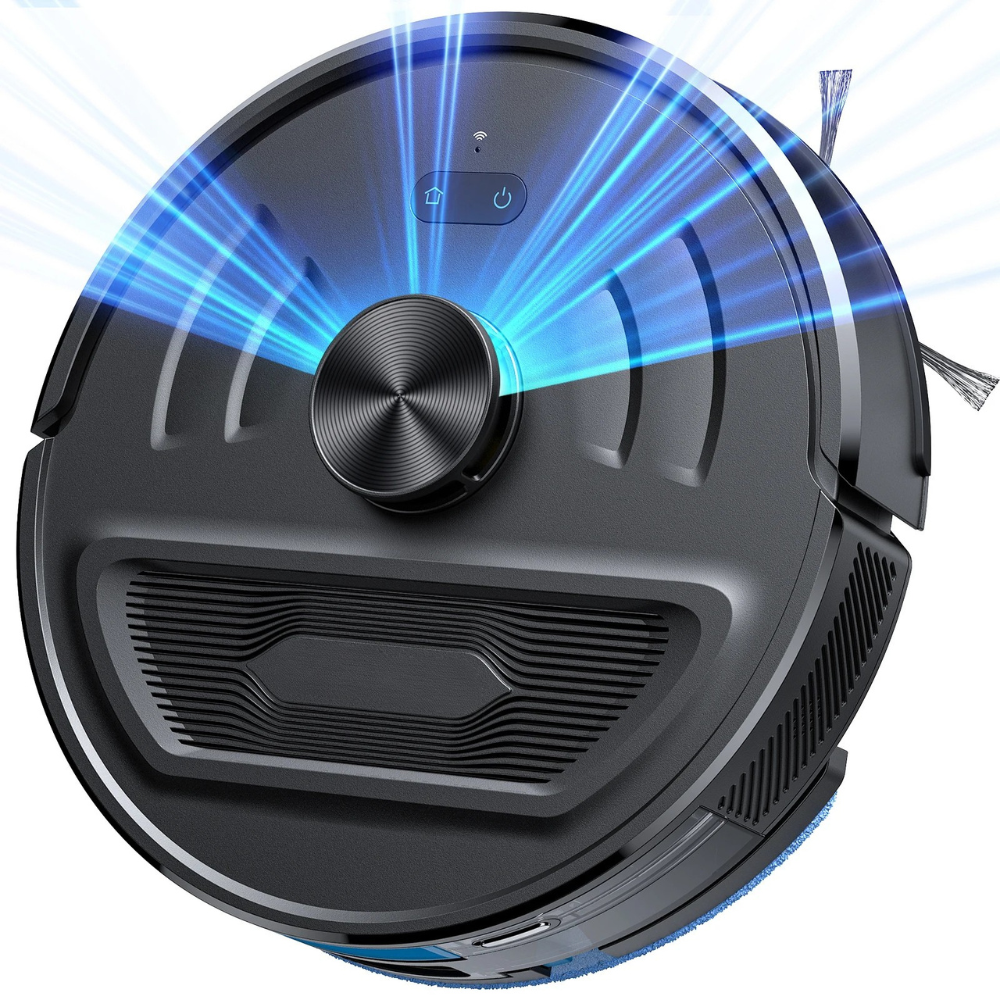 Robot Vacuum Cleaner 6000Pa LiDAR Navigation Vacuum Mop with Smart Mapping WiFi App Control Alexa
