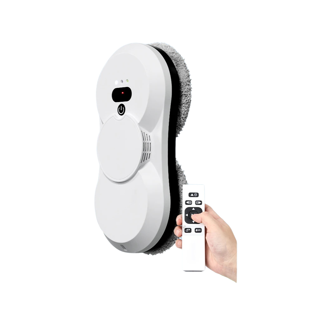 Window Cleaning Robot Automatic Water Spray Glass Cleaner with Remote Control – White