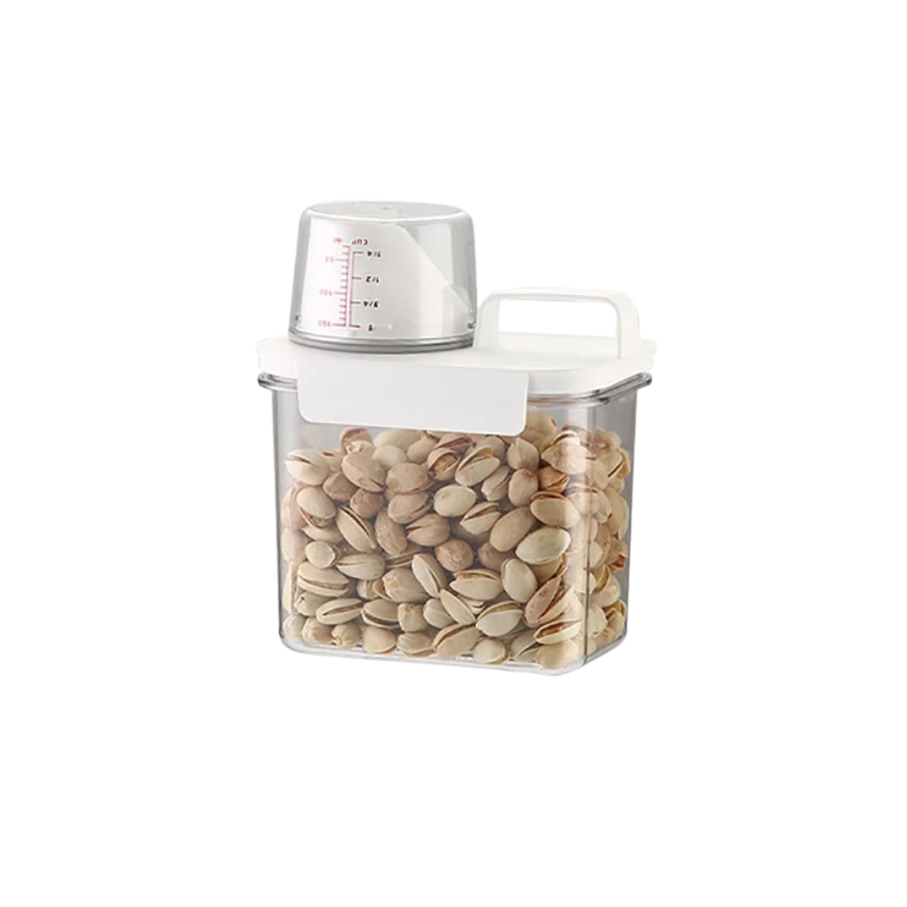 Food Storage Container 1100mL Airtight Kitchen Pantry Grain Jar BPA Free Reusable Canister