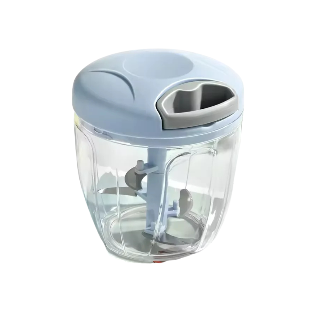 Manual Meat Mincer 900mL Hand Pull Food Chopper Garlic Vegetable Onion Grinder – Blue