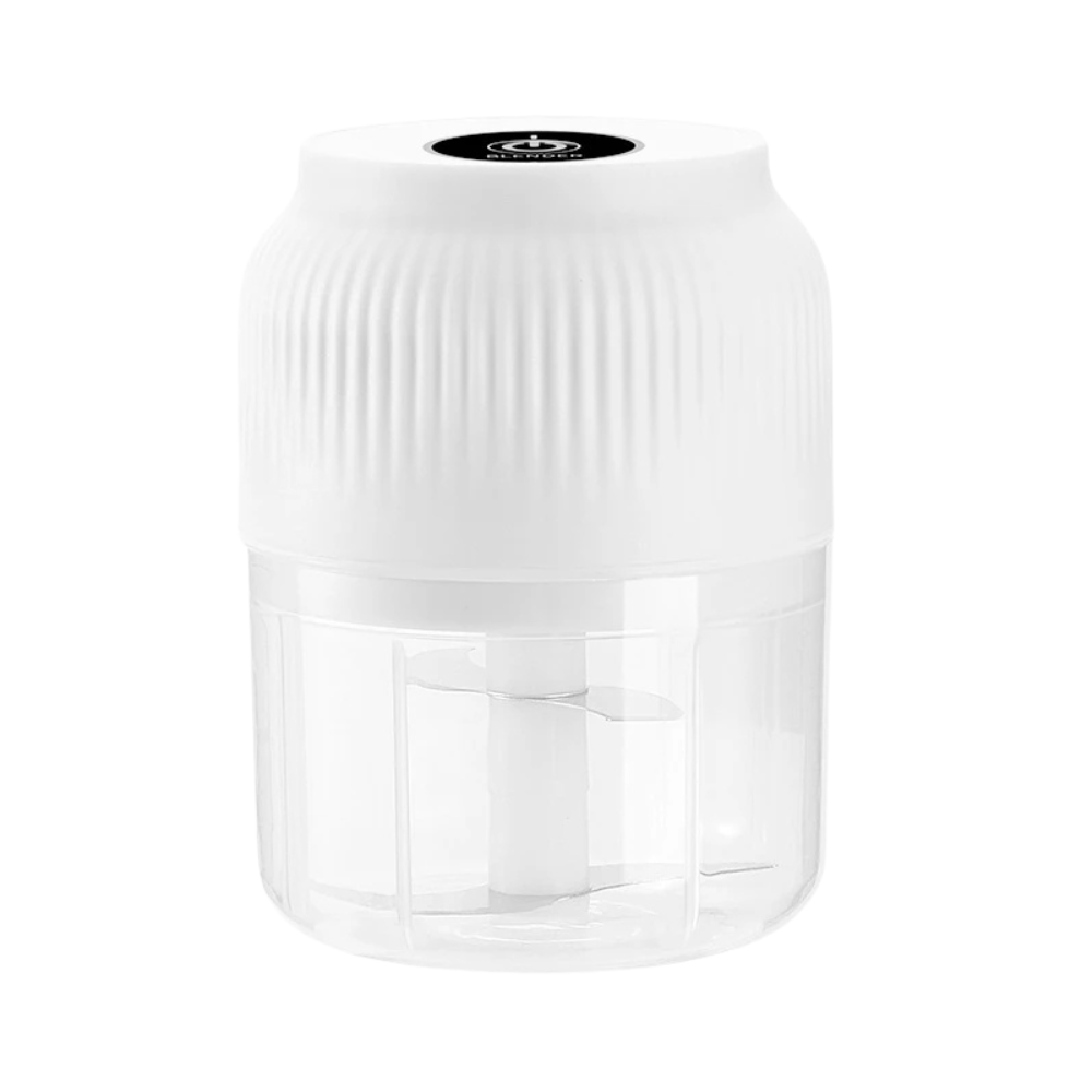 Electric Food Chopper 300mL USB Rechargeable Mini Garlic Meat Vegetable Grinder – White