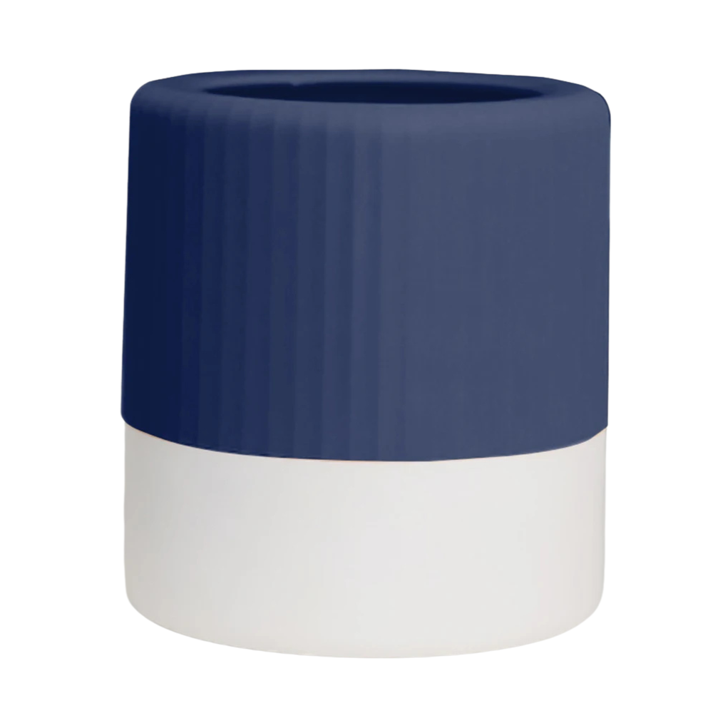 Mini Desktop Trash Can 2.3L Modern Waste Basket for Office Bedside and Beauty Desk – Blue