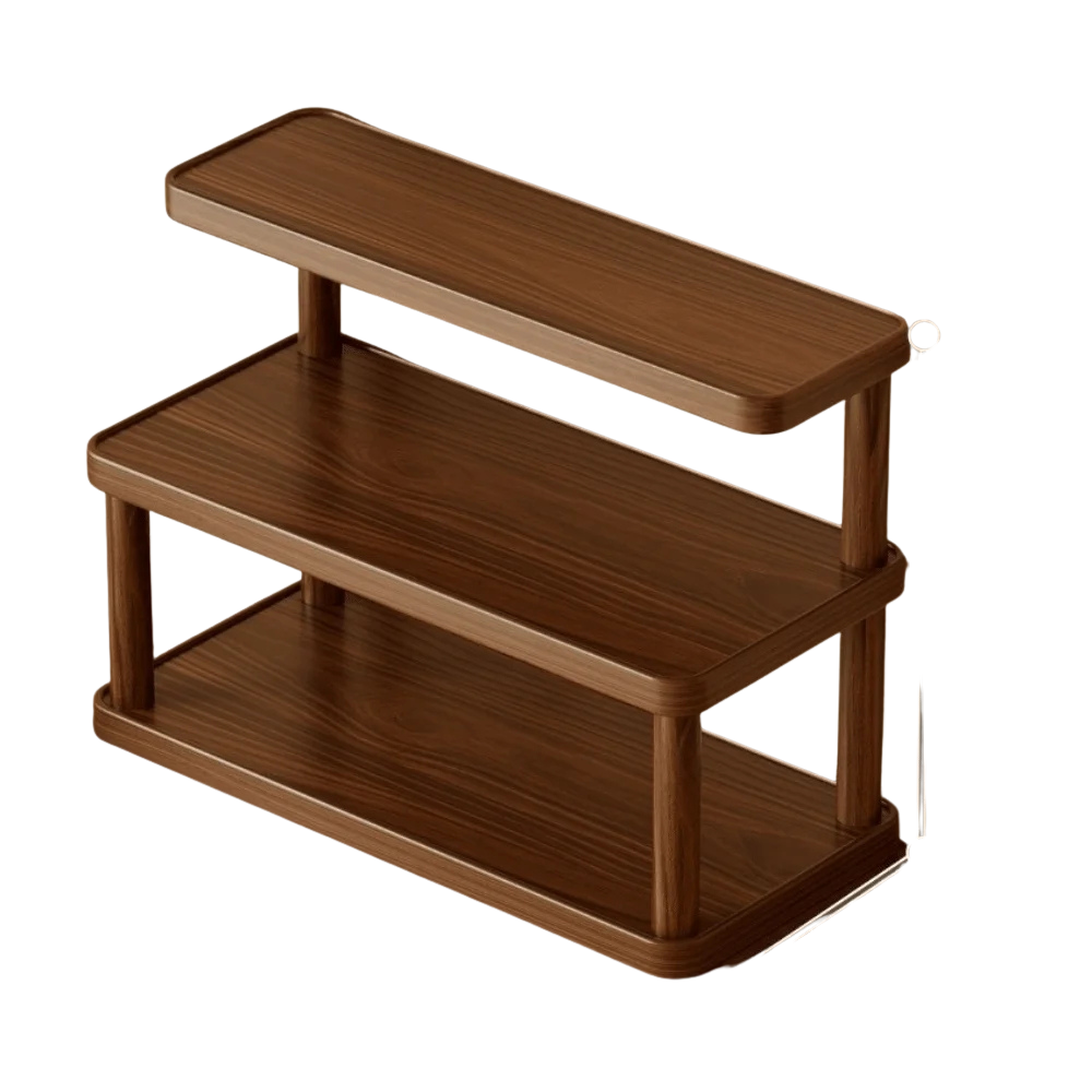 3 Tier Wooden Cup Storage Rack 50cm Coffee Mug Display Shelf Countertop Organizer for Kitchen Office