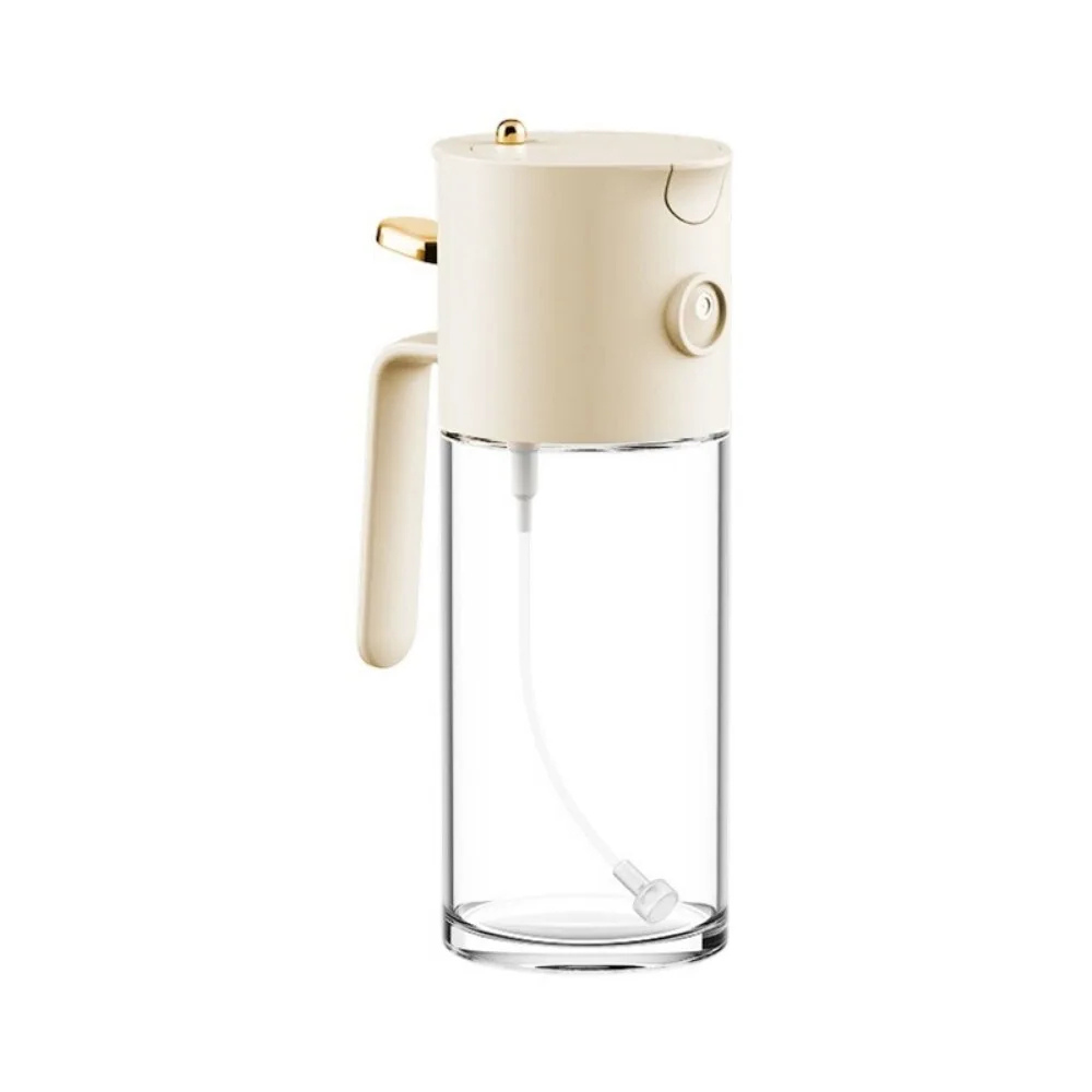 580ml 2 in 1 Glass Oil Sprayer and Pourer Refillable Leakproof Cooking Oil Dispenser Bottle – Gold