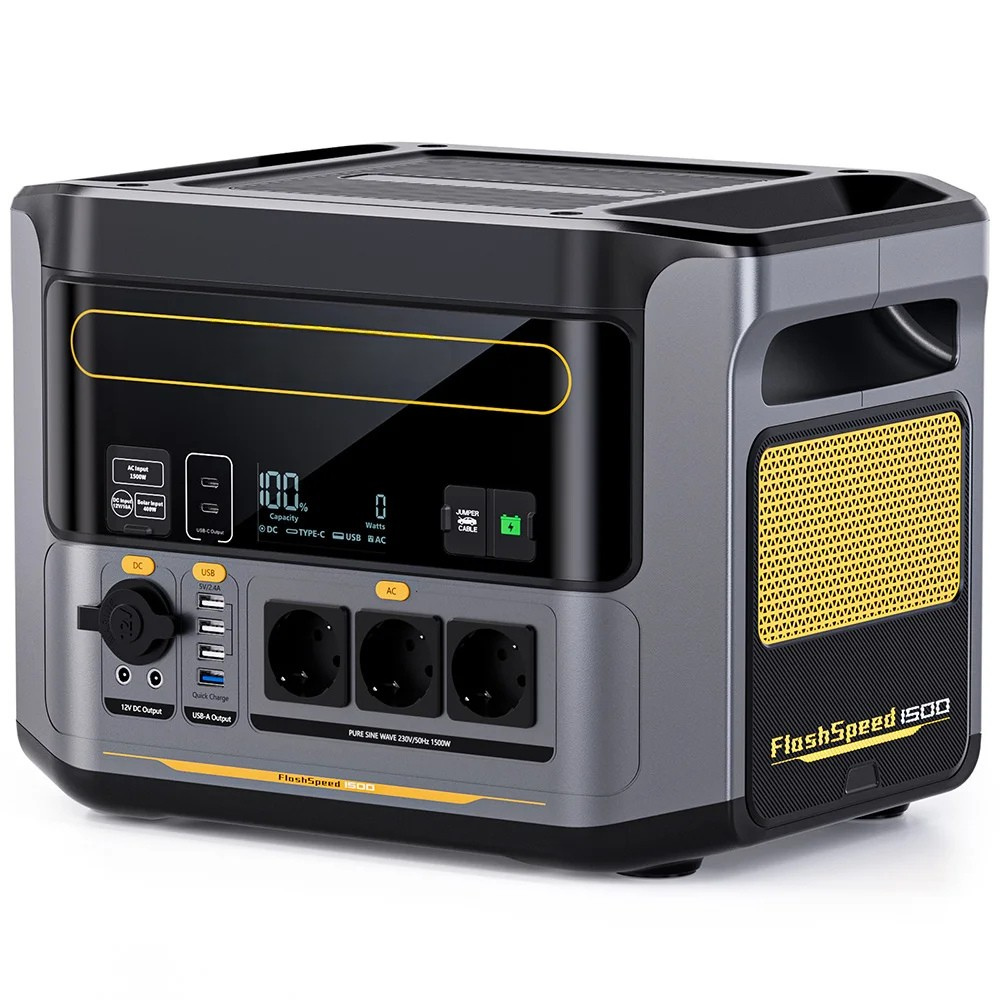 Portable Power Station 1548Wh 1500W LiFePO4 Battery Pack Emergency Backup Supply