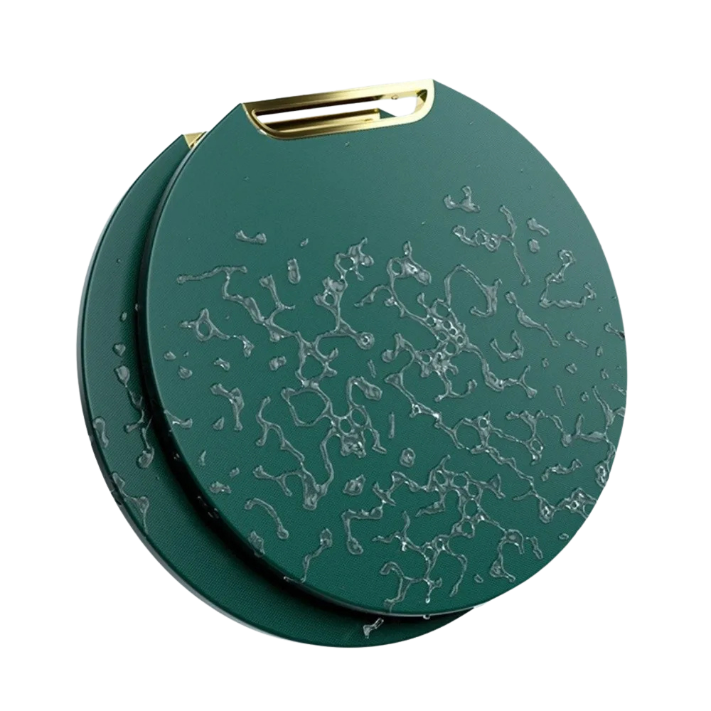 35cm Antibacterial Round Cutting Board BPA Free Non Slip Food Grade Chopping Board for Meat Vegetables and Fruit