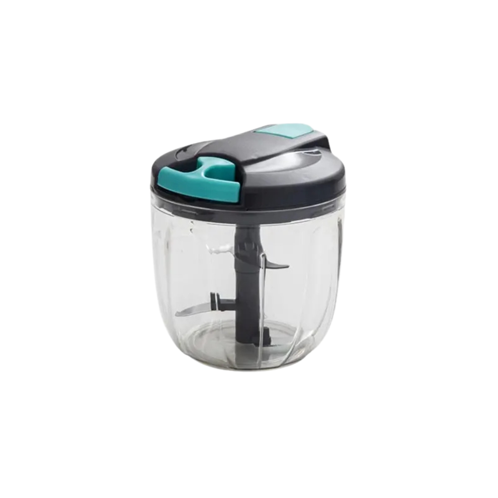 Manual Food Chopper 900mL Hand Pull Meat Vegetable Garlic Mincer with 5 Stainless Steel Blades