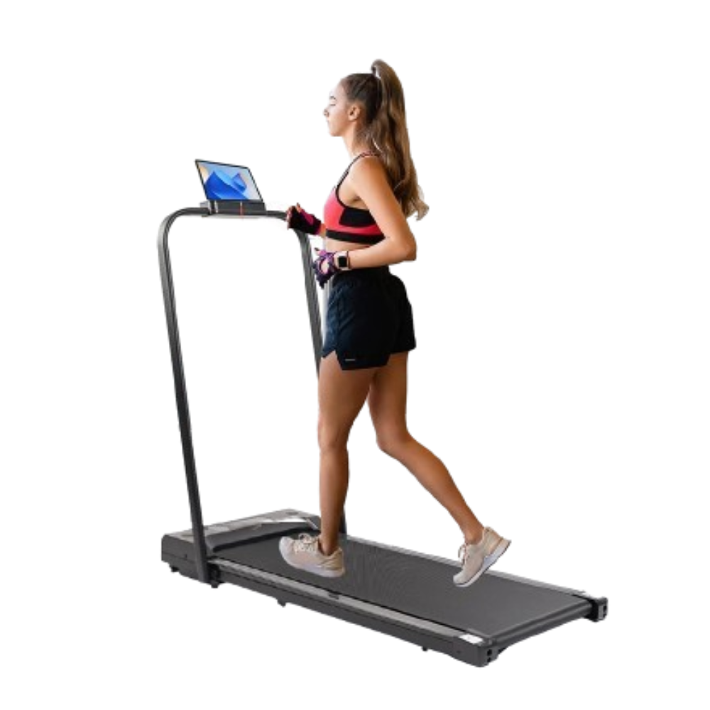 Treadmill 120kg Capacity Foldable Walking Pad with Bluetooth Speakers and Remote – Black