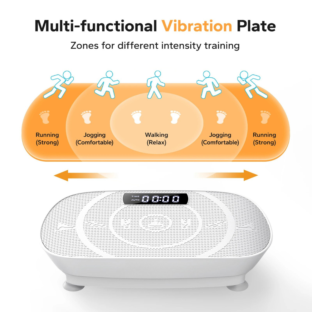 Vibration Plate Exercise Machine Bluetooth Fitness Platform with Resistance Bands and Remote Control – Pink