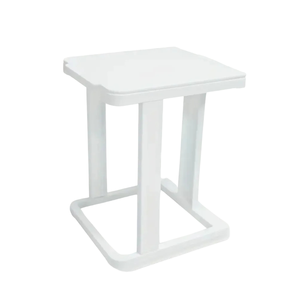 Foldable Mini Trash Bag Holder Portable Desktop Kitchen Food Waste Bin with Lid – White