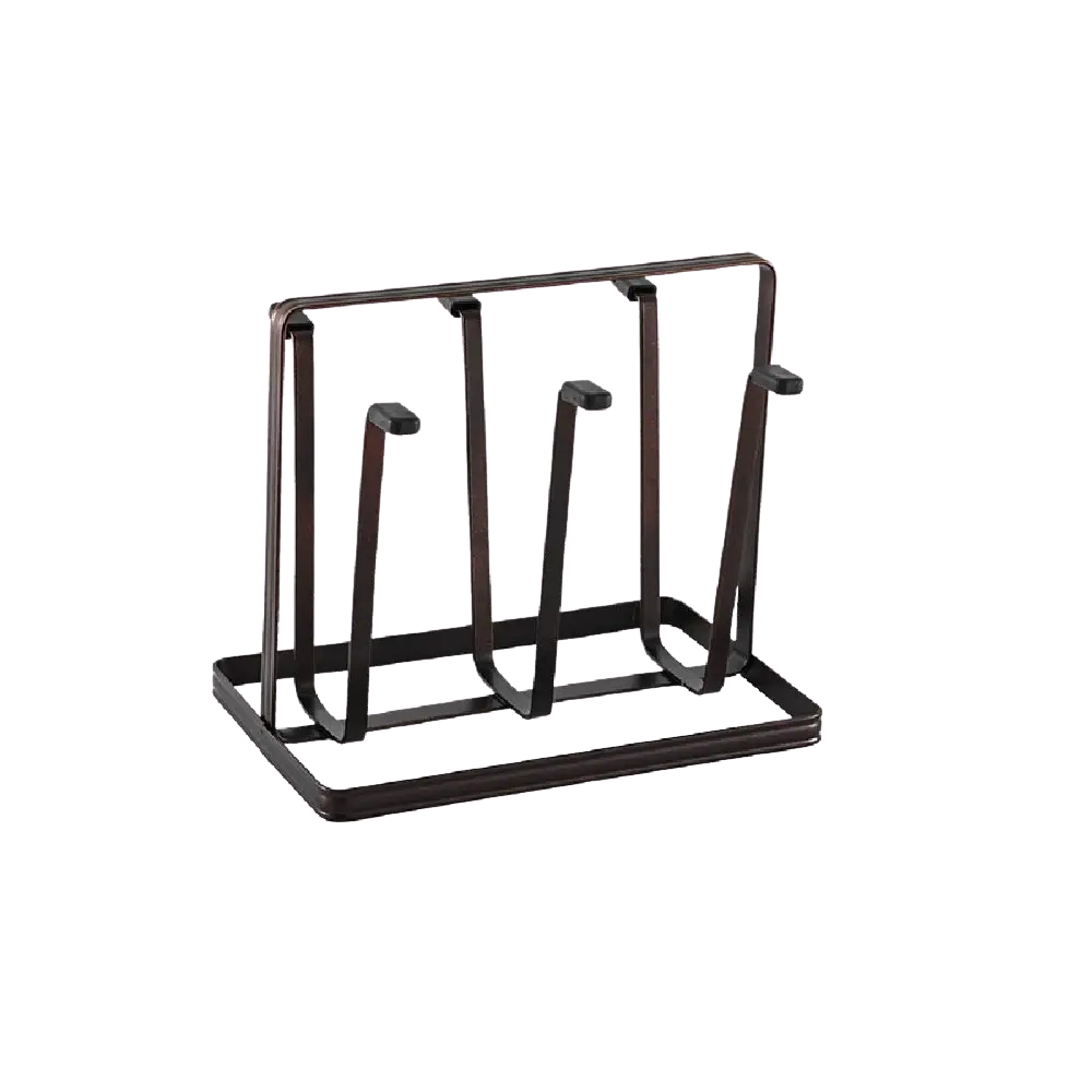Cup Drying Rack Countertop Mug Holder Organizer with Drainage Tray and 6 Hooks – Bronze