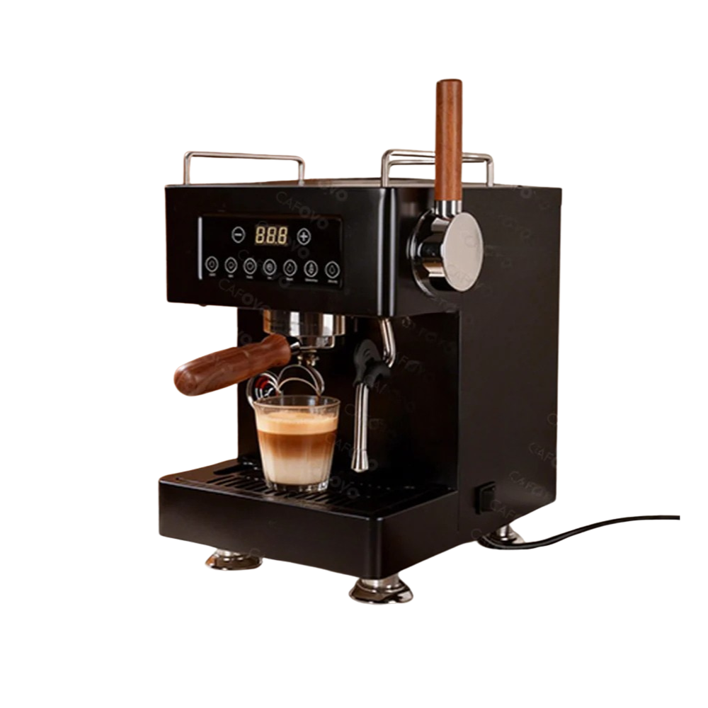 Coffee Machine 2L 1600W Dual Thermoblock Semi Automatic Espresso Maker – Black