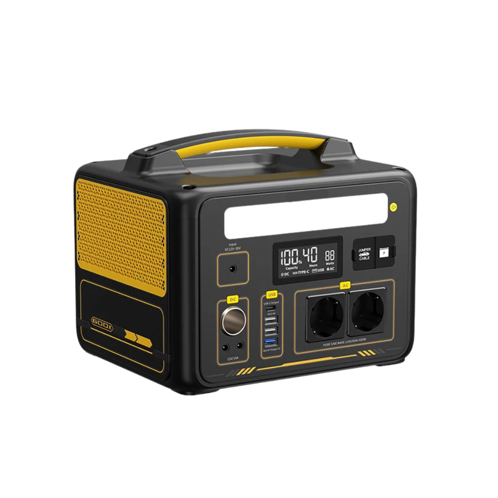 Portable Power Station 299Wh 600W LiFePO4 Battery Emergency Backup Power Supply – Grey