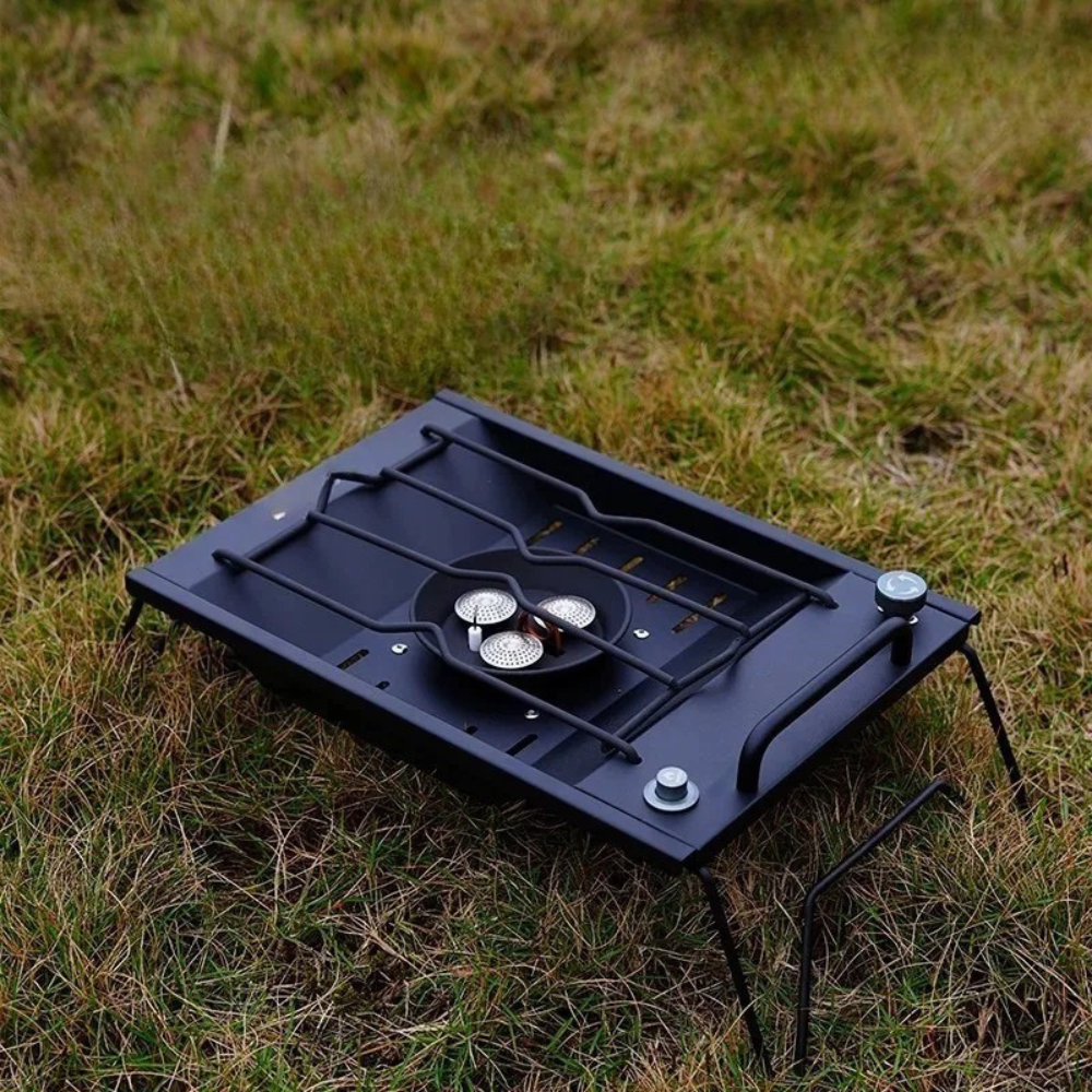 Camping Gas Stove 8000W IGT Flat Burner Stainless Steel Outdoor Cooker – Silver