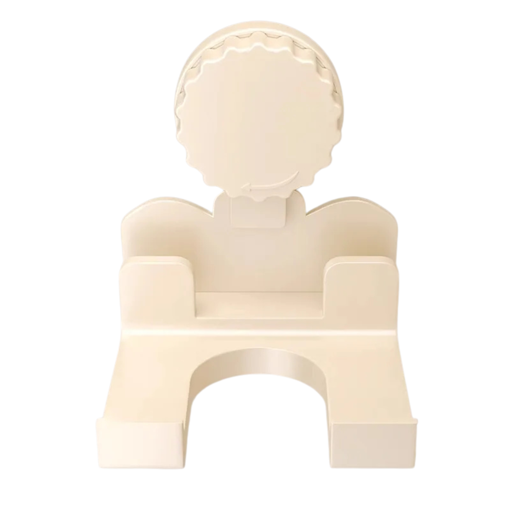 Modern Suction Cup Hair Dryer Holder Wall Mounted No Drill Bathroom Storage Rack – White