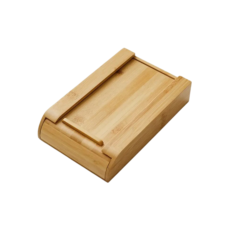 Hidden Under Desk Storage Drawer Self Adhesive Wooden Organizer for Office Desk Home Workspace – Bamboo