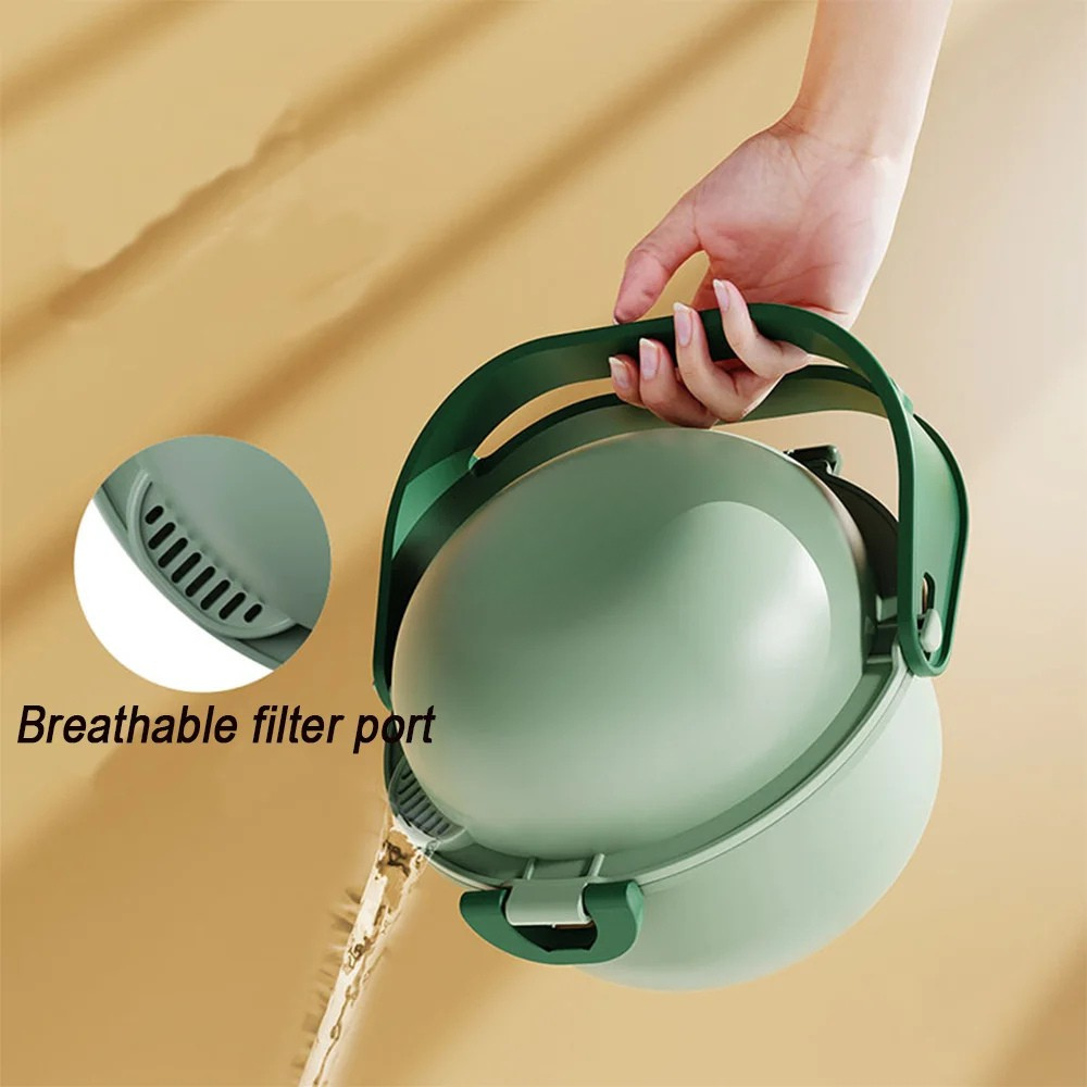 Portable Pet Feeding Bowl Foldable Dual Food and Water Dish for Outdoor Travel and Hiking – White