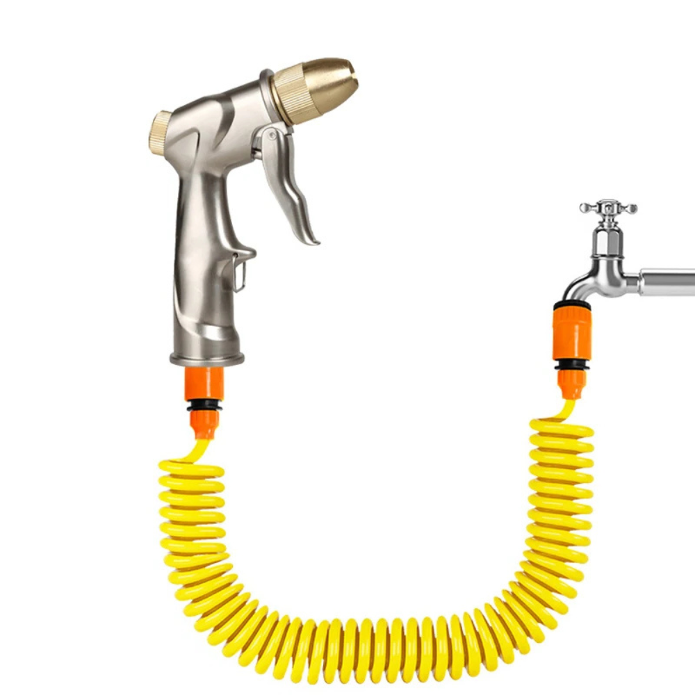 Expandable Garden Hose 10m Flexible Water Hose with Metal Adjustable High Pressure Spray Gun