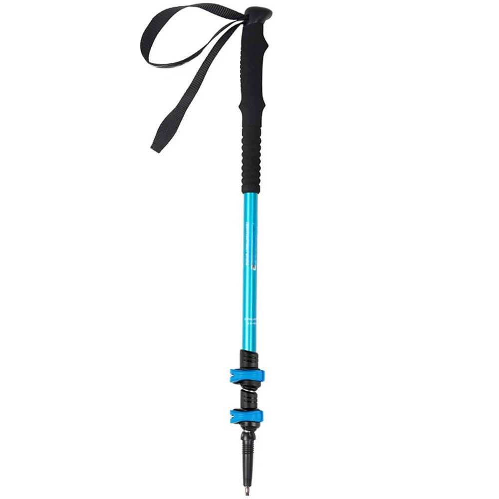 Trekking Pole Adjustable Aluminum Hiking Walking Stick EVA Grip – Sky Blue
