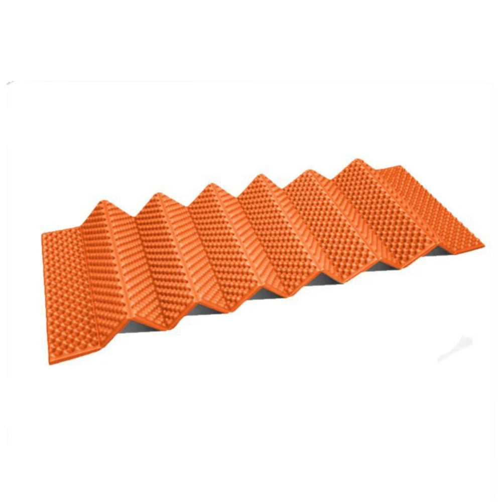 Ultralight Folding Sleeping Mat 2cm Egg Crate Foam Camping Pad with Aluminium Foil Insulation – Orange