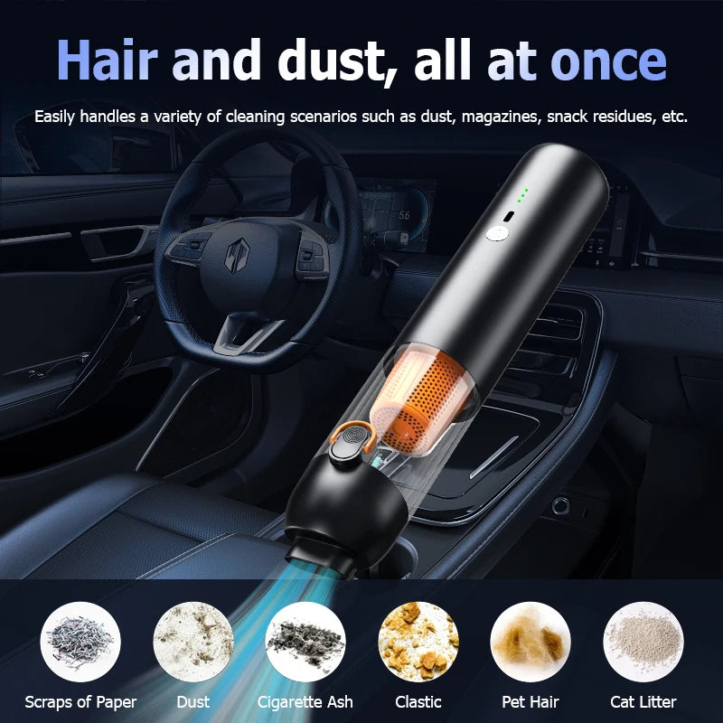 Vacuum Cleaner 300mm Cordless Rechargeable Handheld Dust Removal Tool for Car and Computer