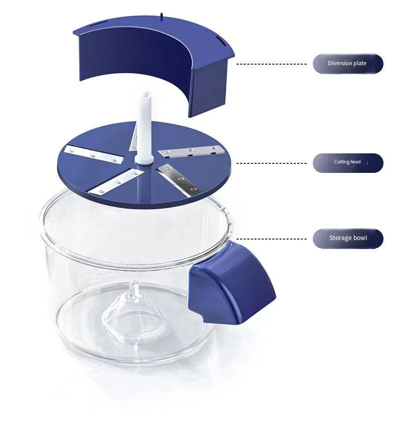 Electric Multi-Functional Fruit & Vegetable Peeler – Fast, Precise, Waterproof, Easy to Clean - Blue
