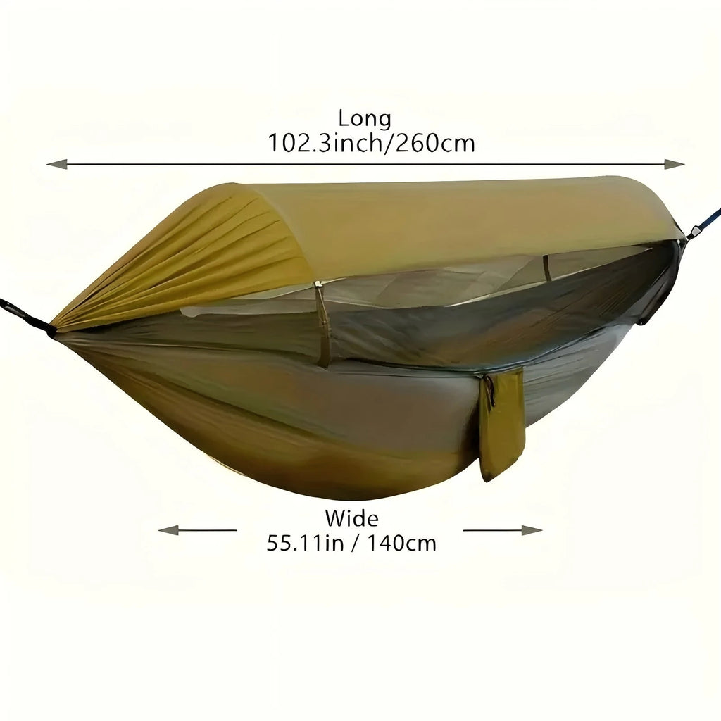 Camping Hammock Quick Open Mosquito Net Outdoor Travel Hammock - Green