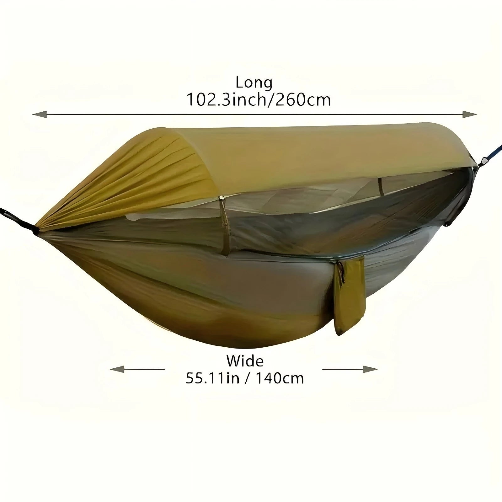 Camping Hammock Quick Open Mosquito Net Outdoor Travel Hammock - Brown