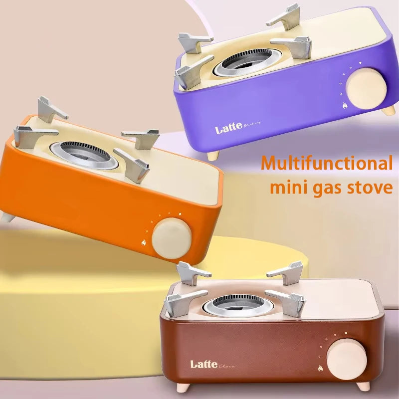 Camping Gas Stove 2.1kW Portable Folding Butane Cassette Burner – Orange