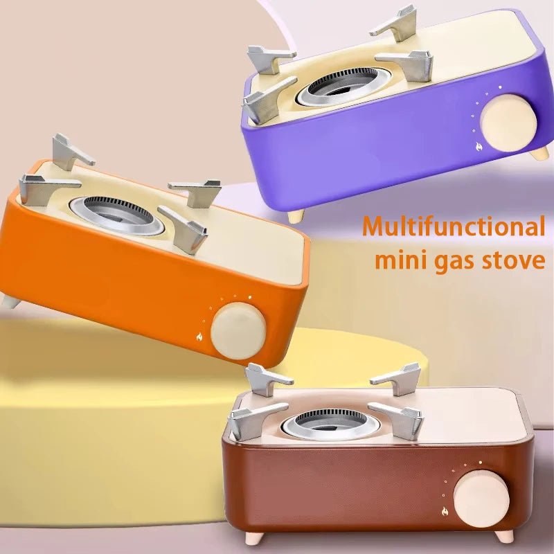 Camping Gas Stove 2.1kW Portable Folding Butane Cassette Burner – Purple