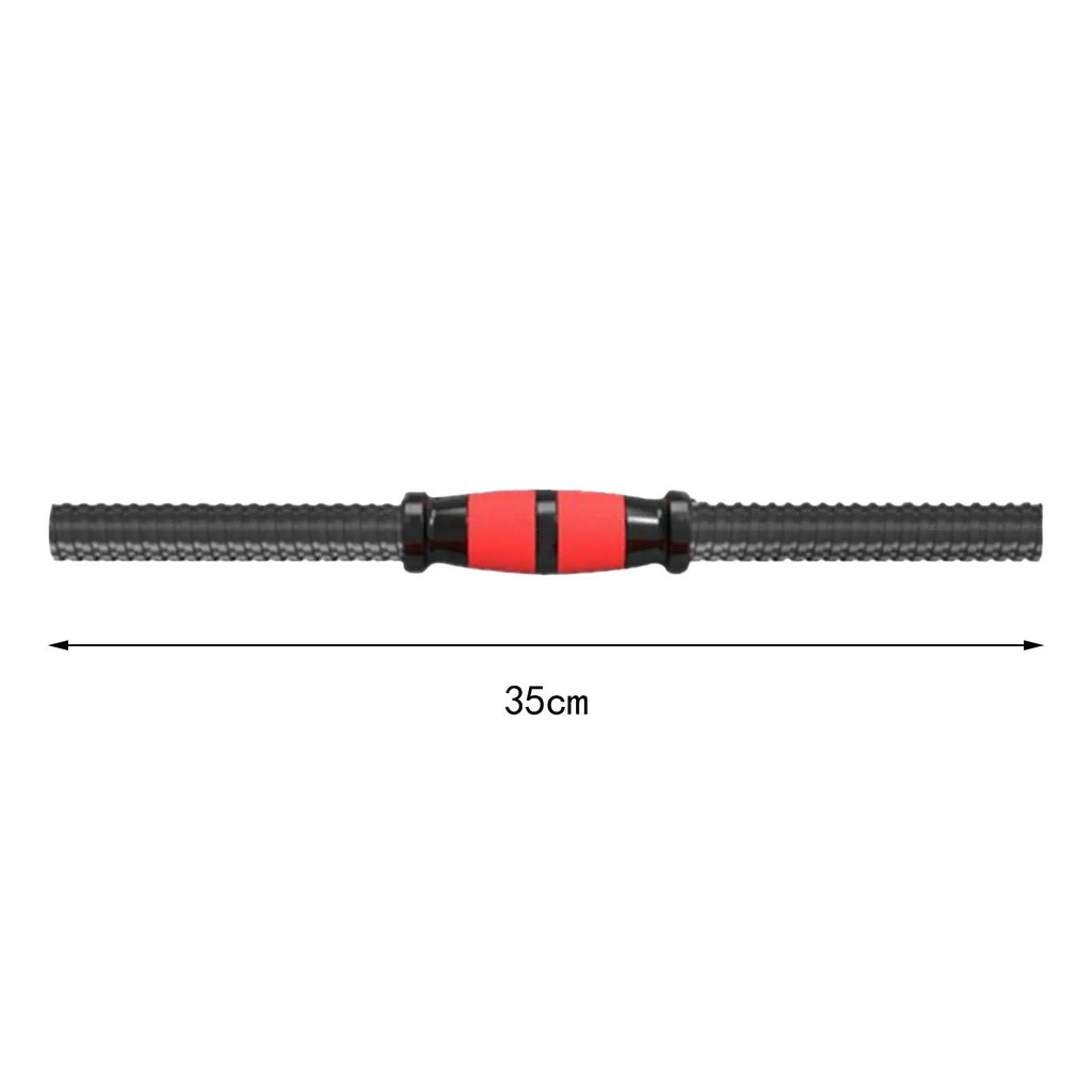 Dumbbell Bars Set 2 Pack Adjustable Steel Handles with Spinlock Nuts for Strength Training - 35cm