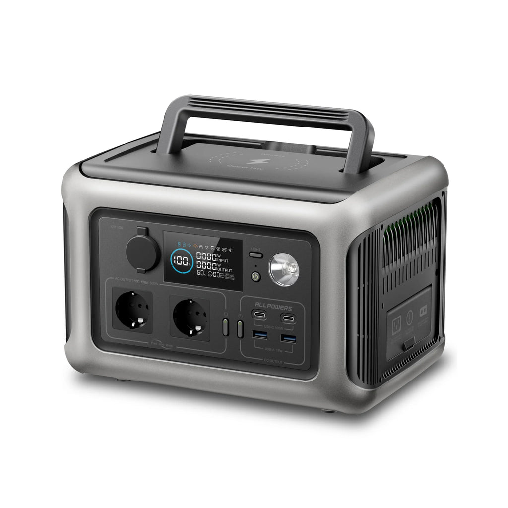 Portable Power Station 299Wh LiFePO4 Battery Backup with 600W Pure Sine Wave Inverter and UPS Function