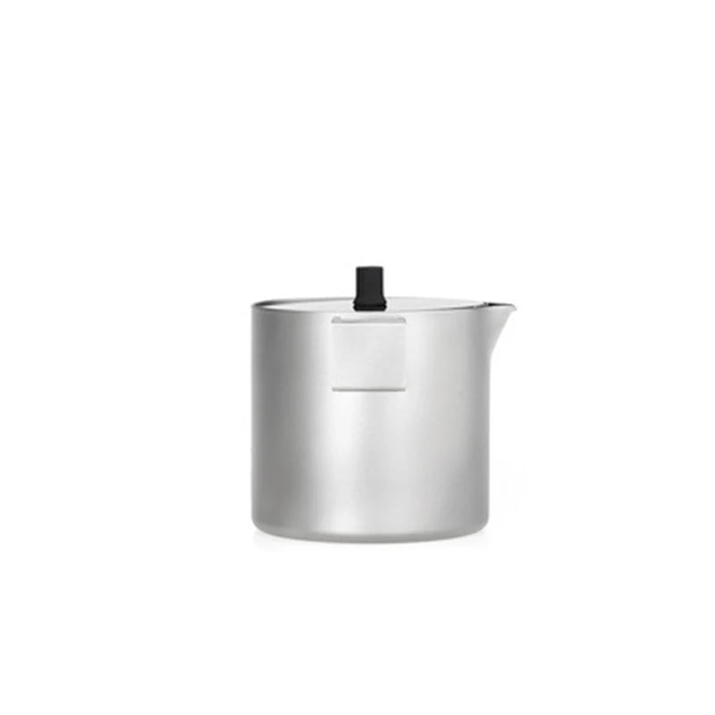 Titanium Tea Cup Set 350ml Portable Outdoor Tea Drinkware - Silver