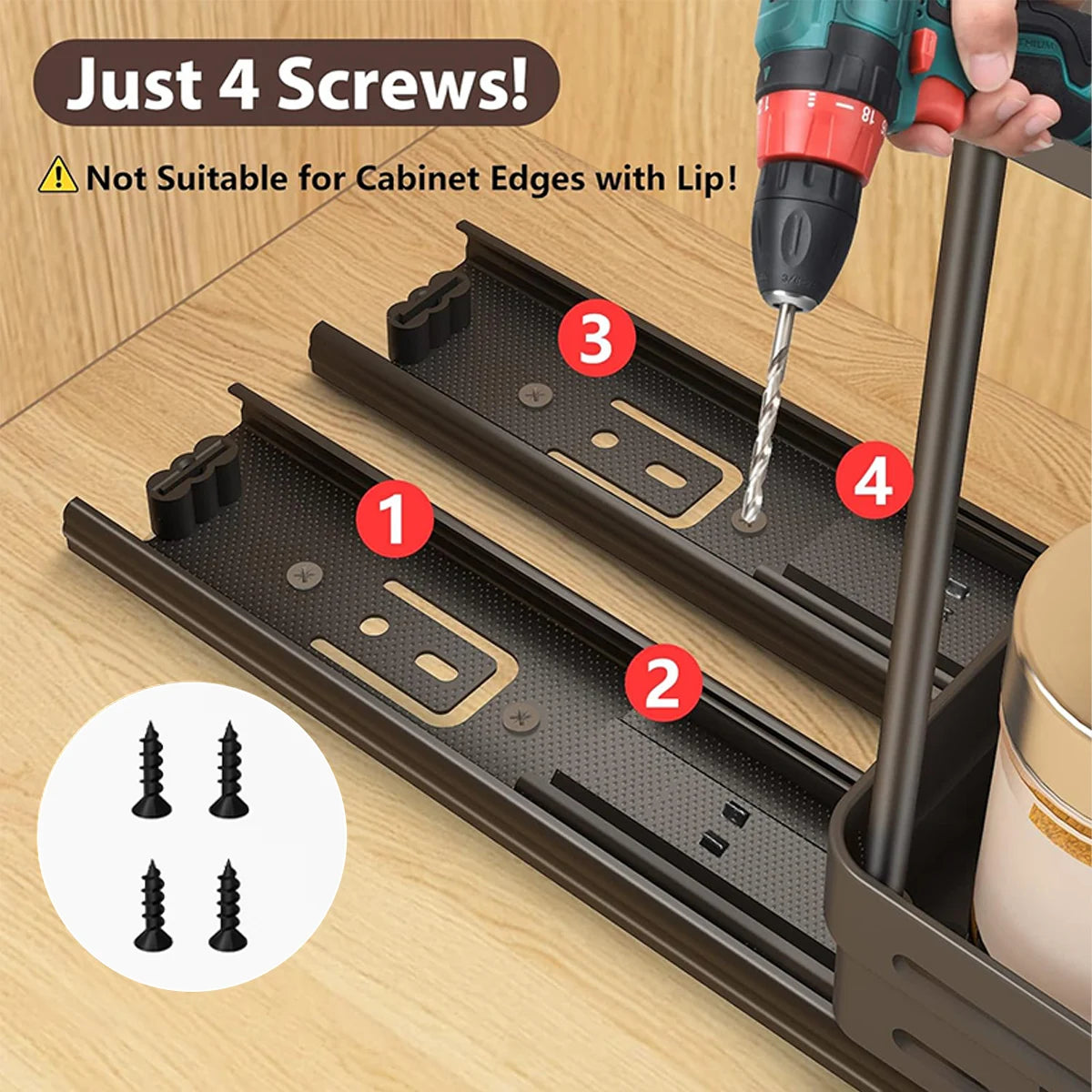 Bathroom Storage Box Wall Mounted Dustproof Cosmetic Organiser Adhesive Holder Reusable Rack - Black