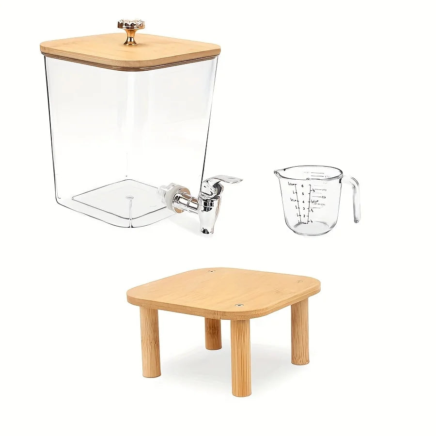 Laundry Detergent Dispenser Liquid Soap Storage Container with Stainless Steel Tap Countertop Laundry Organiser