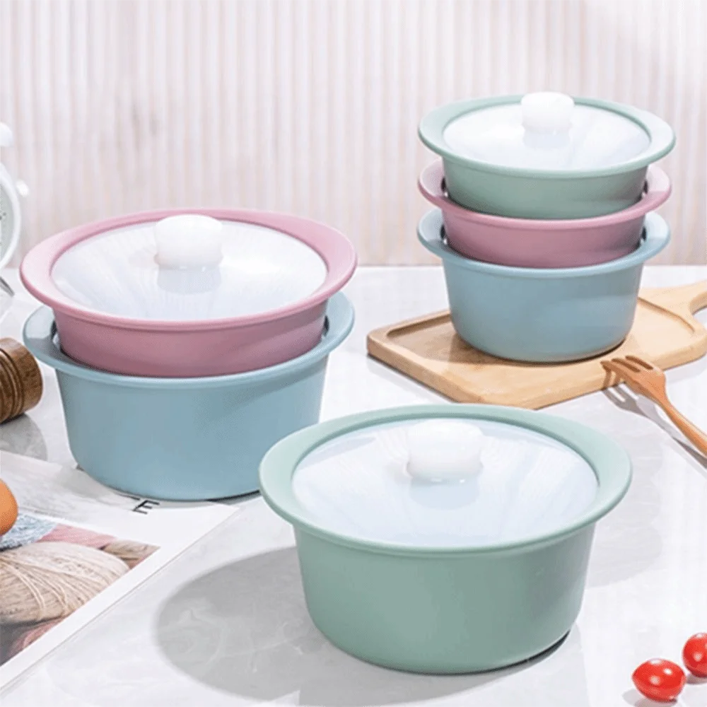 Large Silicone Microwave Steamer Bowl with Lid Heat Resistant Soup Container Lunch Box – Pink