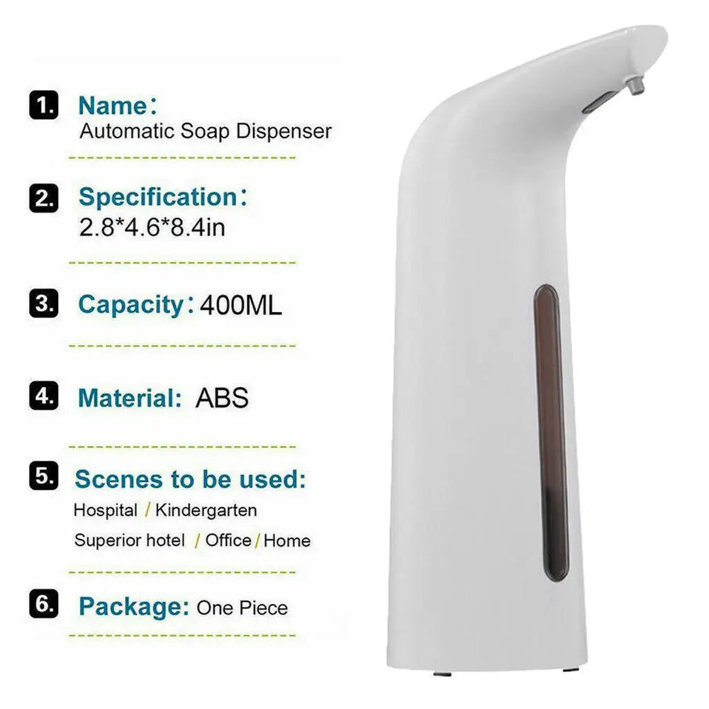 400ml Automatic Soap Dispenser Touchless Infrared Sensor Hands Free Liquid Sanitiser Dispenser – Gold