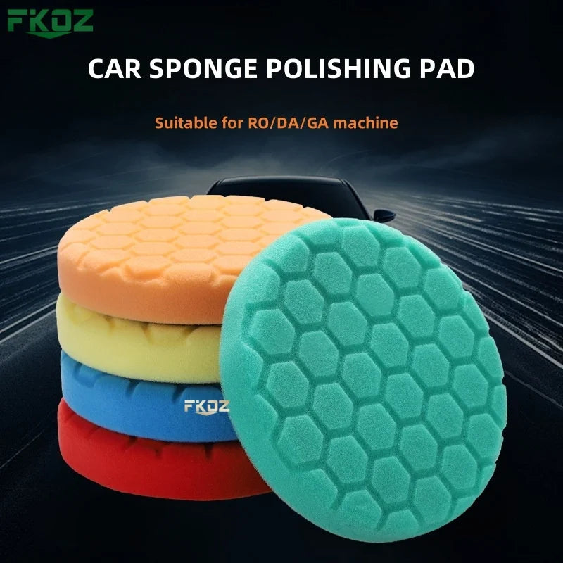 Polishing Pad Set 6 Inch Sponge Buffing Pads for Car Waxing - Mixed 5 Pcs