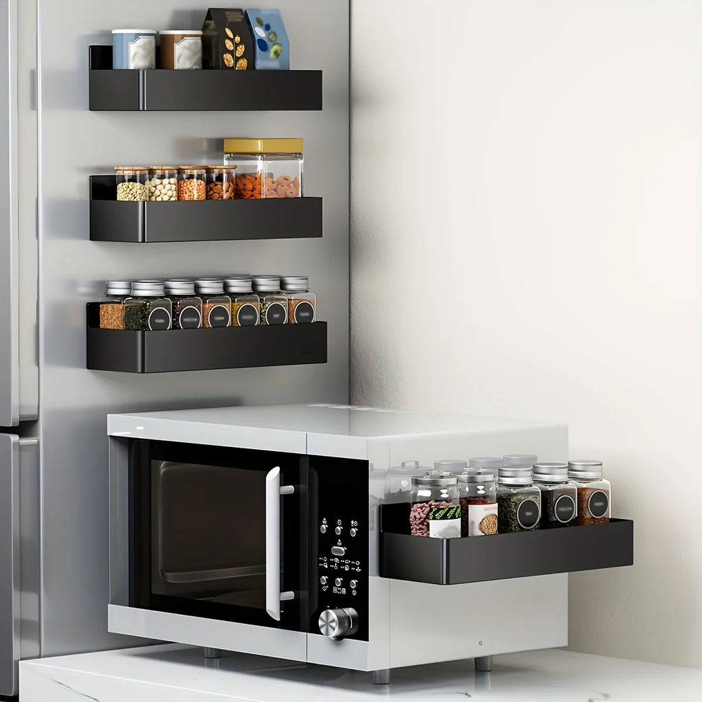 Wall Shelf 2 Piece No Drill Wall Mounted Storage Rack Space Saving Organiser Shelf