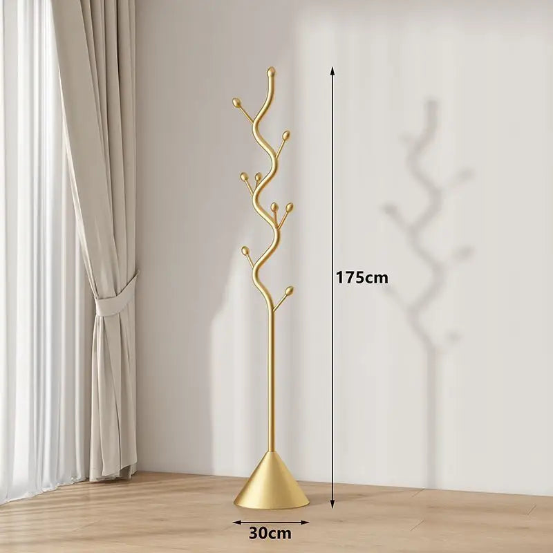 Floor Standing Clothes Hanger – Nordic Carbon Steel Coat Rack - Gold