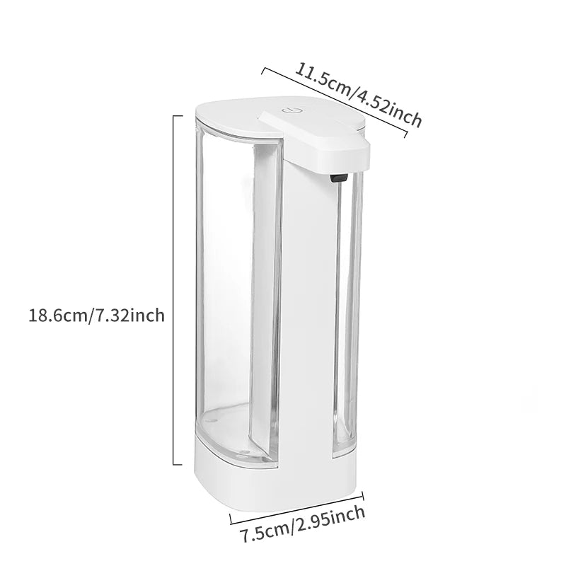 Automatic Soap Dispenser 500 mL Touchless Sensor Rechargeable Pump - Silver