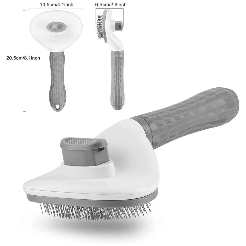 Pet Grooming Brush Self Cleaning Slicker Tool for Cats and Dogs - Pink