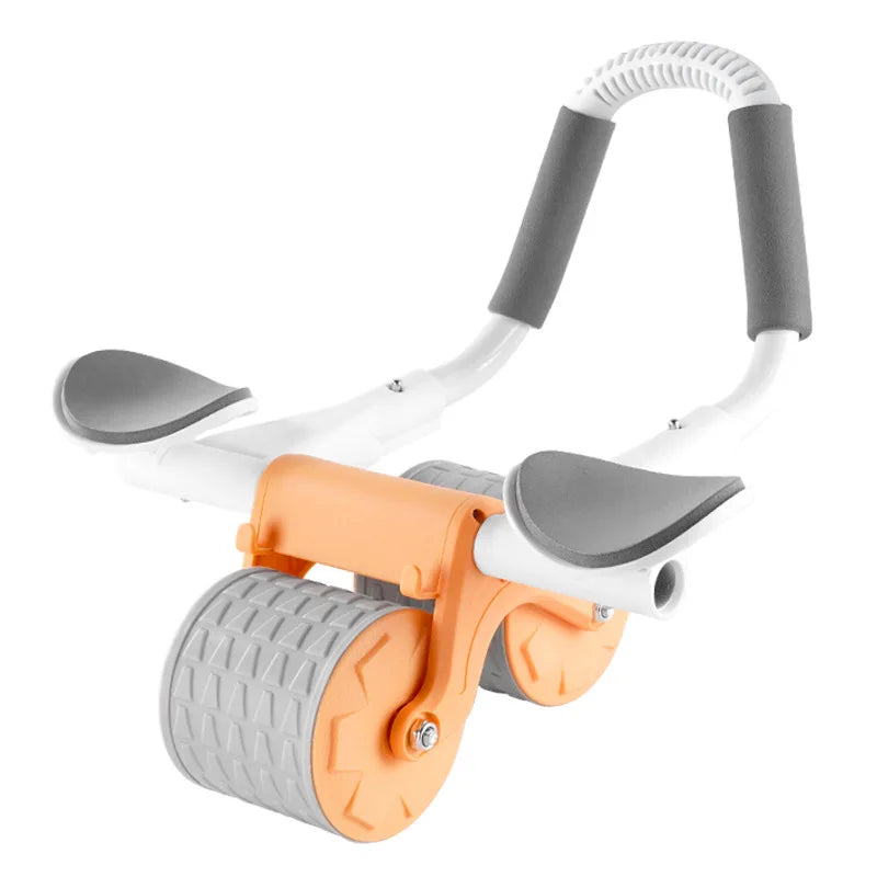 Abdominal Roller Wheel Automatic Rebound Double Wheel Core Trainer - Orange