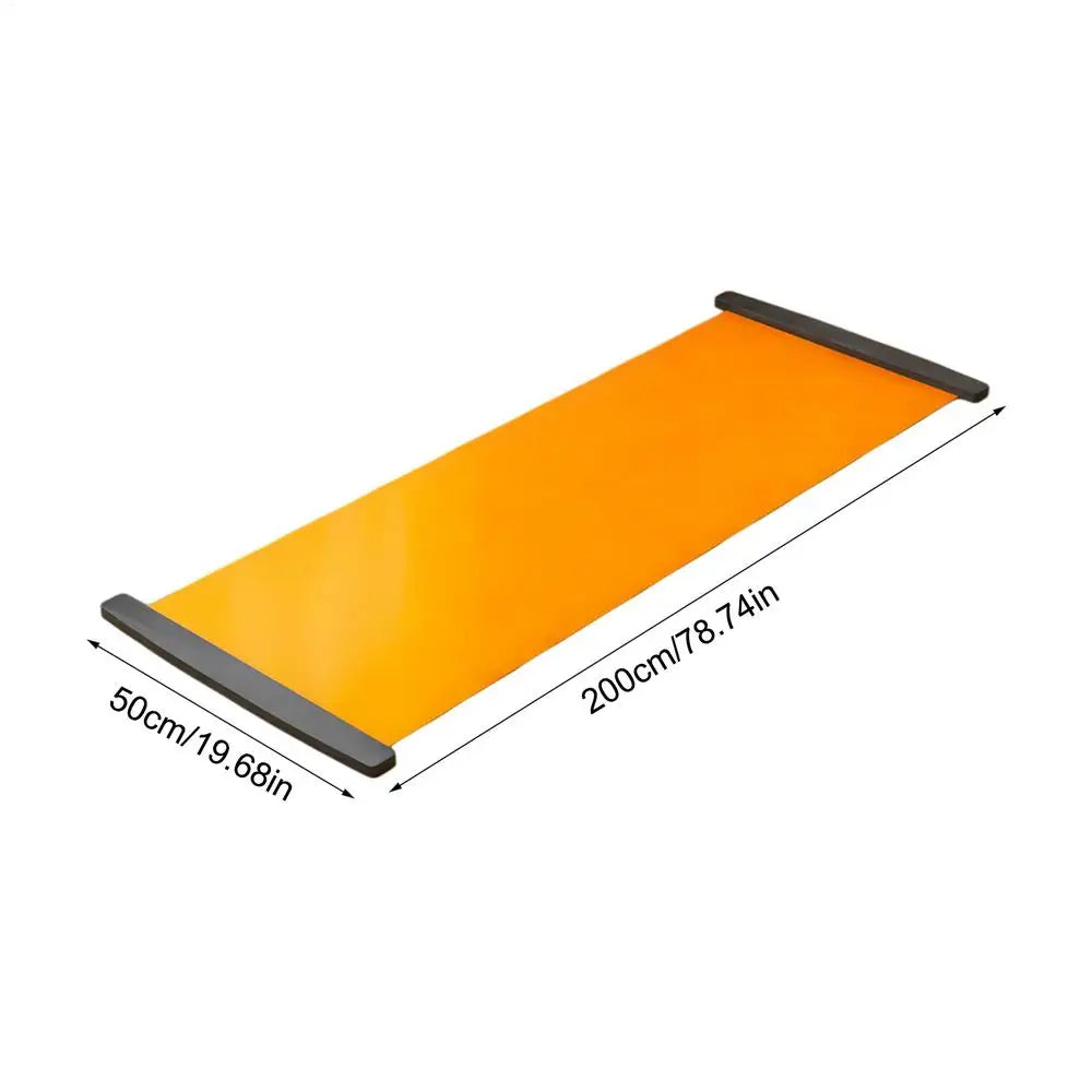 Slide Board Fitness Training Mat 200x50cm Non Slip Glide Board Core Leg Exercise Equipment - Orange
