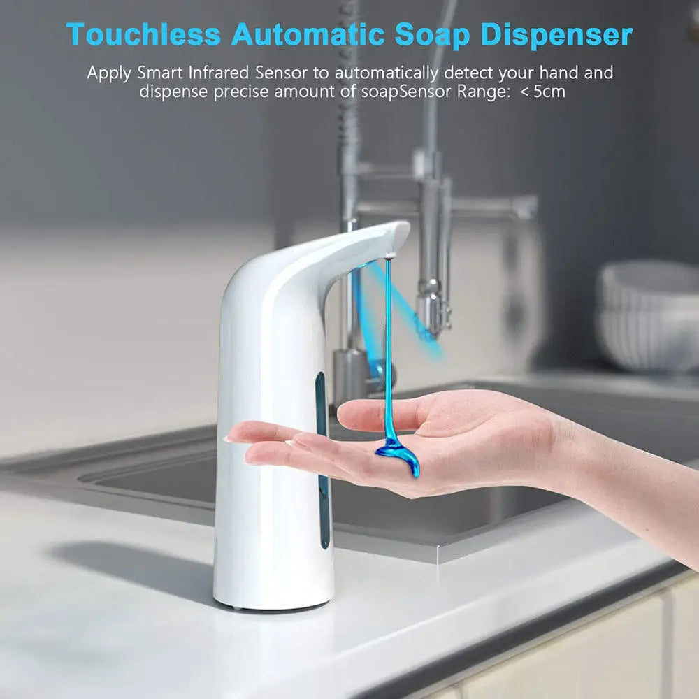 400ml Automatic Soap Dispenser Touchless Infrared Sensor Hands Free Liquid Sanitiser Dispenser – Gold